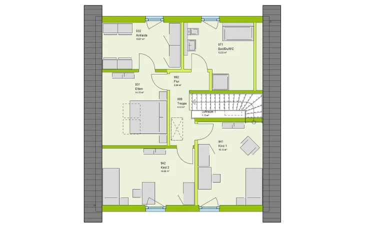 massa haus - Musterhaus LifeStyle 16.04 S Dachgeschoss