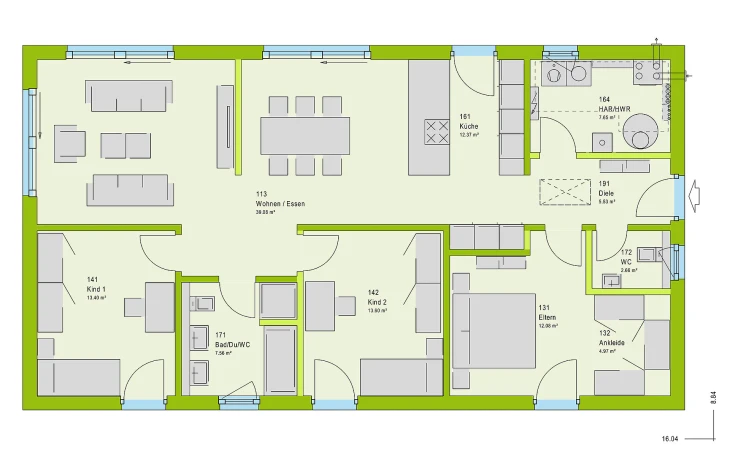 massa haus - Musterhaus ComfortStyle 11.02 S Erdgeschoss