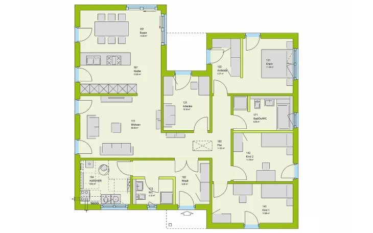 massa haus - Musterhaus ComfortStyle 14.01 P Erdgeschoss