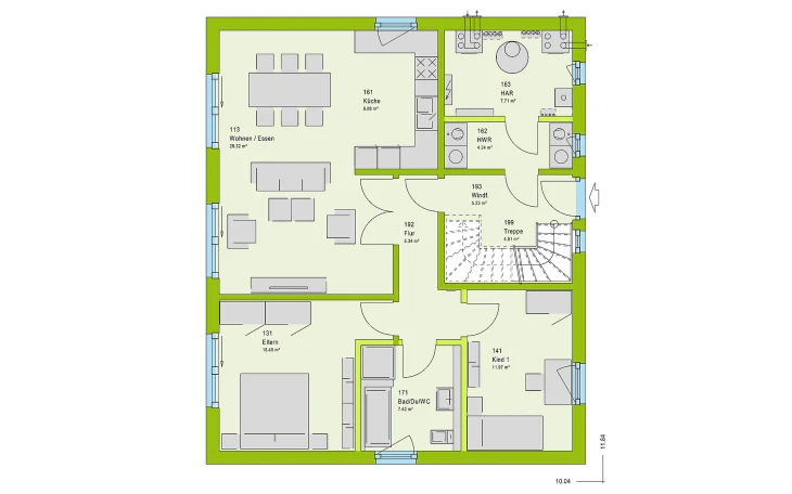 massa haus - Musterhaus FamilyStyle 17.01 S Erdgeschoss