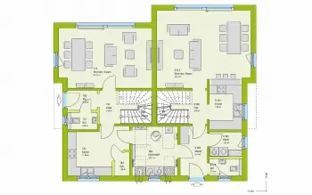 Grundriss Satteldach FamilyStyle 24.01 S von massa haus