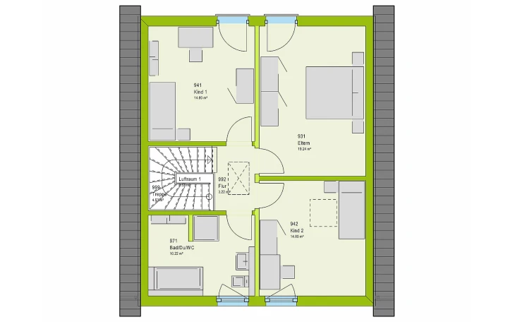 massa haus - Musterhaus LifeStyle 13.01 S Dachgeschoss