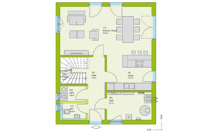 massa haus - Musterhaus LifeStyle 13.01 S Erdgeschoss