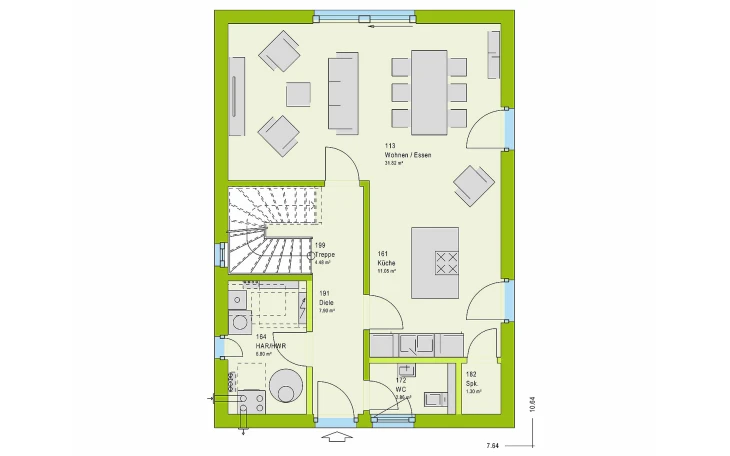 massa haus - Musterhaus LifeStyle 13.07 S Erdgeschoss