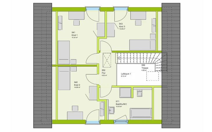 massa haus - Musterhaus LifeStyle 14.01 S Dachgeschoss