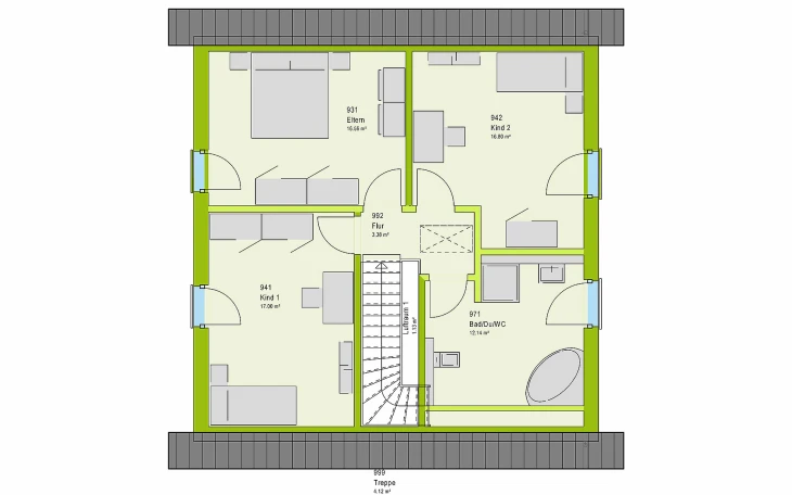 massa haus - Musterhaus LifeStyle 14.02 S Dachgeschoss