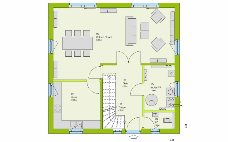 massa haus - Musterhaus LifeStyle 14.02 S Erdgeschoss