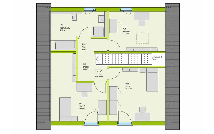 massa haus - Musterhaus LifeStyle 15.01 S Dachgeschoss