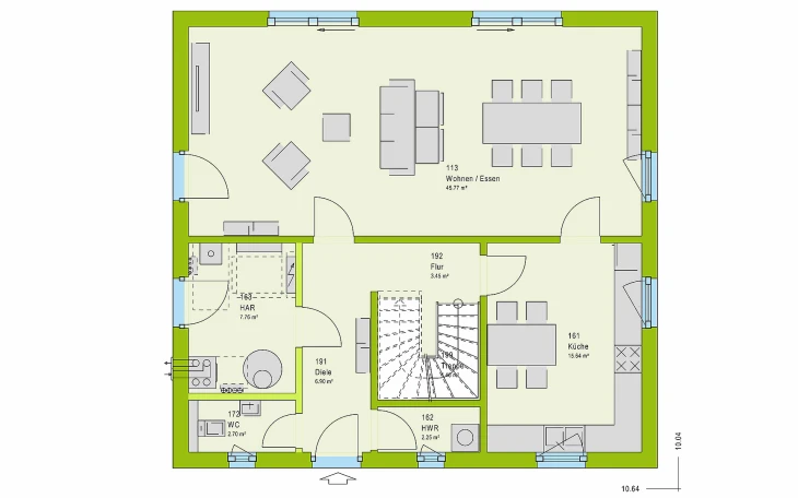 massa haus - Musterhaus LifeStyle 16.02 S Erdgeschoss