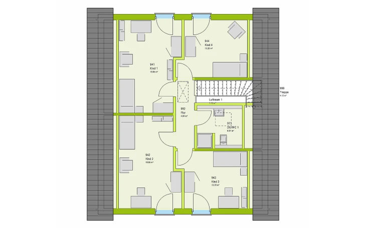 massa haus - Musterhaus LifeStyle 17.01 S Dachgeschoss