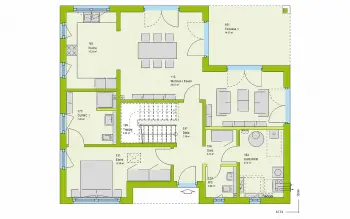 Grundriss Stadtvilla / Villa LifeStyle 17.02 W von massa haus