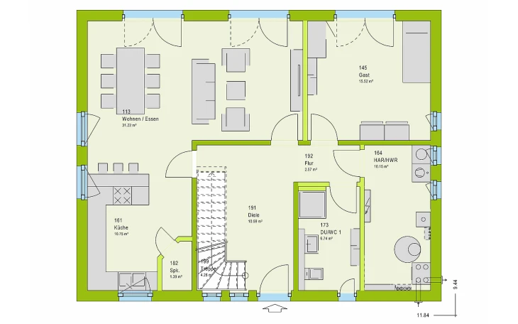 massa haus - Musterhaus LifeStyle 18.02 S Erdgeschoss