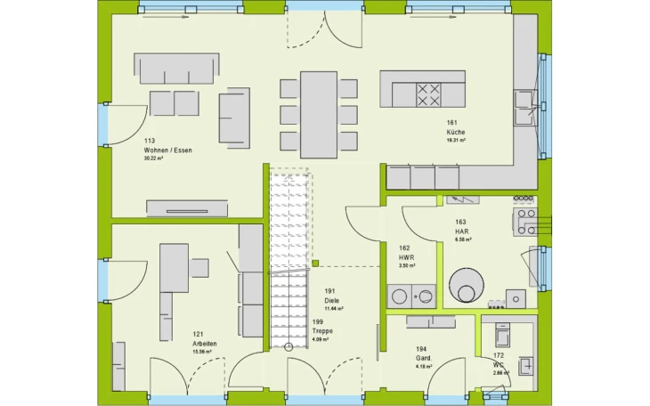 massa haus - Musterhaus LifeStyle 18.06 S Erdgeschoss