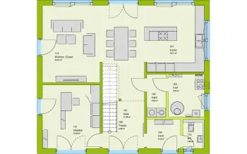 Grundriss Satteldach LifeStyle 18.06 S von massa haus