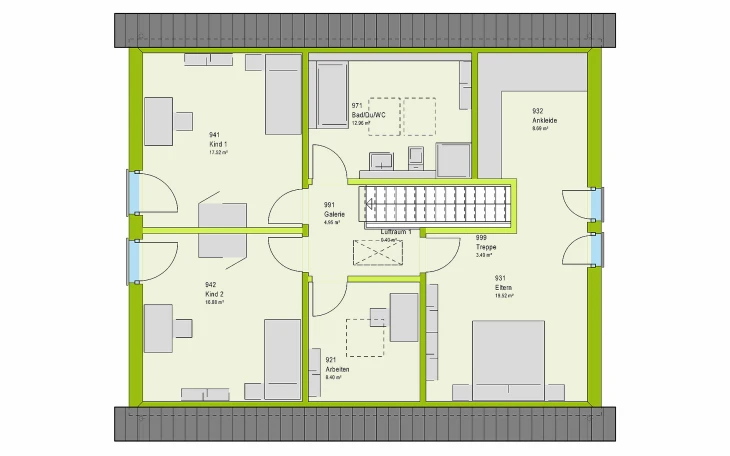 massa haus - Musterhaus LifeStyle 18.07 S Dachgeschoss