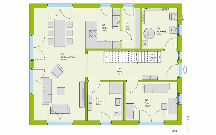 massa haus - Musterhaus LifeStyle 18.07 S Erdgeschoss