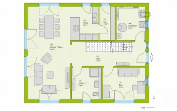 Grundriss Satteldach LifeStyle 18.07 S von massa haus