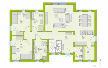 Grundriss Flachdach LifeStyle 19.04 F von massa haus
