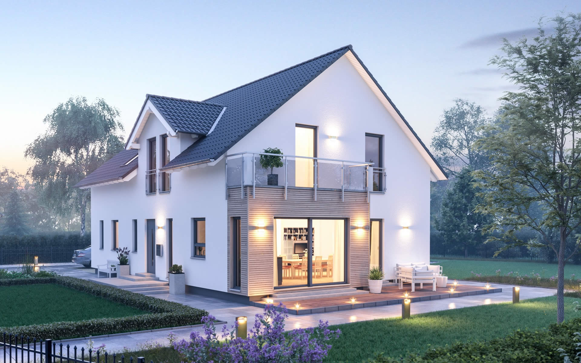 Musterhaus Wohnbeispiele Grundrisse Aller Haustypen Hausbau