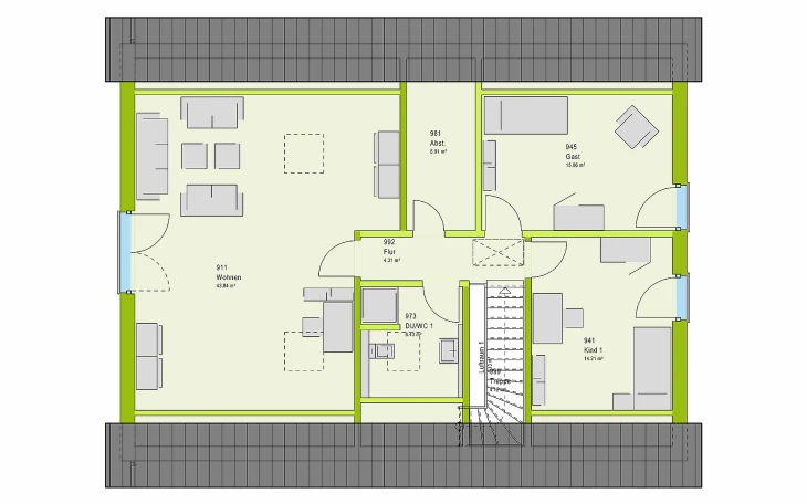 massa haus - Musterhaus LifeStyle 20.01 S Dachgeschoss