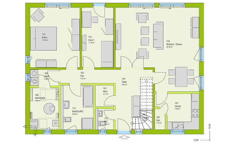 massa haus - Musterhaus LifeStyle 20.01 S Erdgeschoss