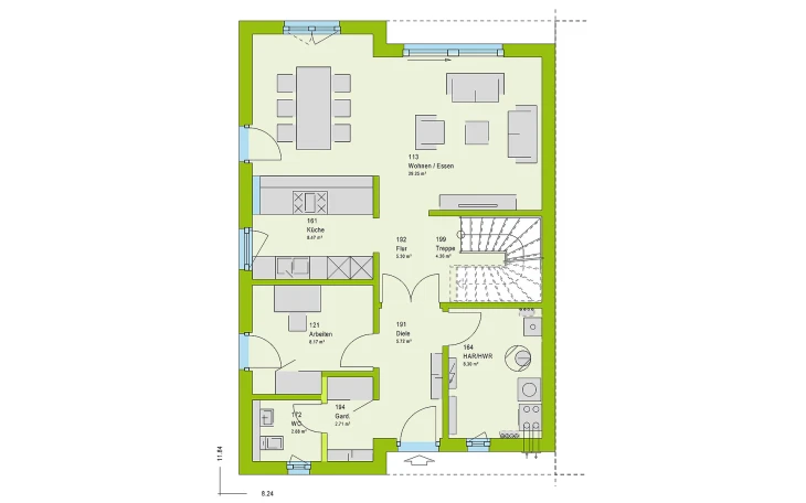 massa haus - Musterhaus TwinStyle 15.01 S Erdgeschoss