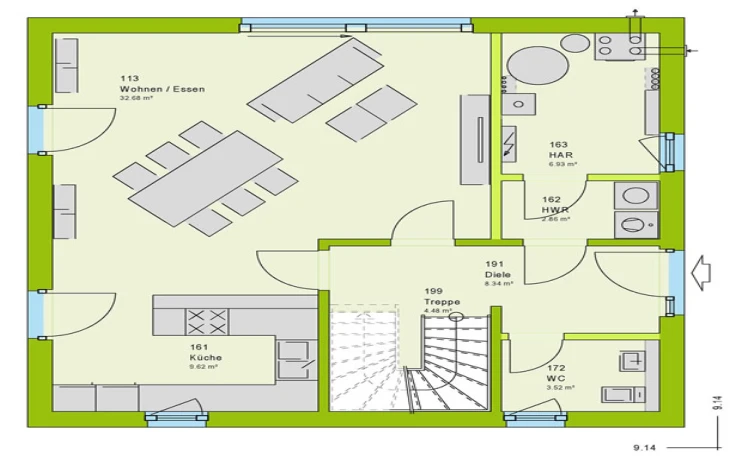 massa haus - Musterhaus Vario 2V Erdgeschoss