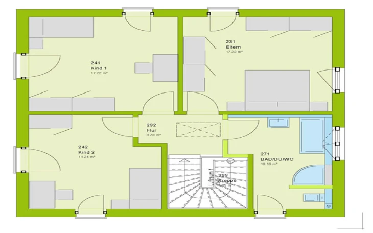 massa haus - Musterhaus Vario 2V Obergeschoss