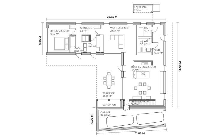 MAX Holzbau - Musterhaus  MAX Exklusiv J Erdgeschoss