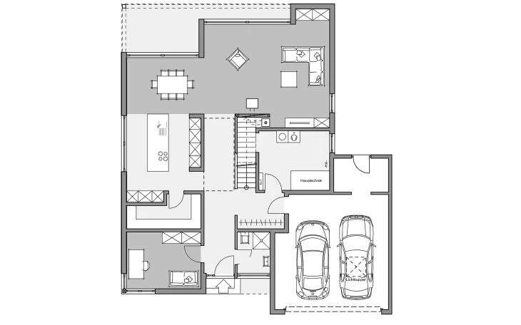 Meisterstück-Haus - Musterhaus Bauhaus-Villa Erdgeschoss