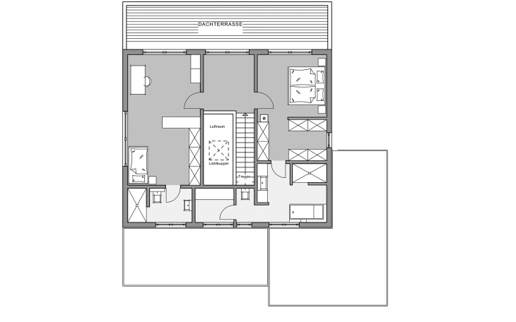 Meisterstück-Haus - Musterhaus Bauhaus-Villa Obergeschoss