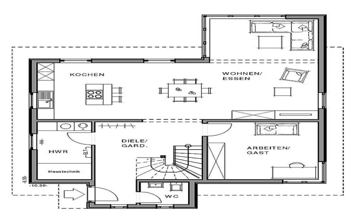 Meisterstück-Haus - Musterhaus Freiraum Cube Erdgeschoss