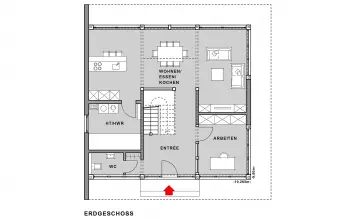 Grundriss Kubushaus FUSION Musterhaus Mannheim von Meisterstück