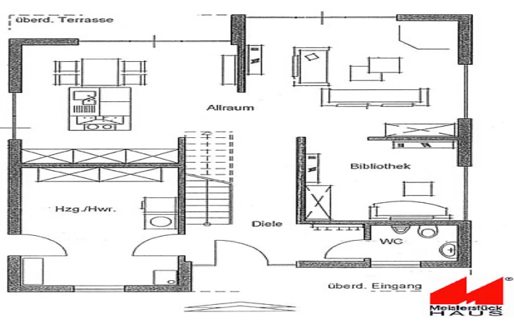 Meisterstück-Haus - Musterhaus Bauhaus-Stil Erdgeschoss