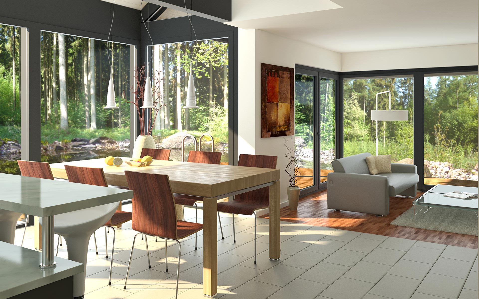 LINEAR mit Wintergarten von Otto Baukmeier Holzbau - Fertigbau GmbH & Co KG