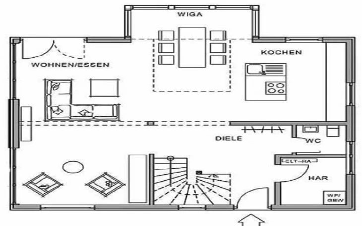 Meisterstück-Haus - Musterhaus Freiraum Fellbach Erdgeschoss