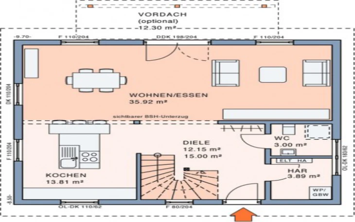 Meisterstück-Haus - Musterhaus Freiraum Pult Erdgeschoss