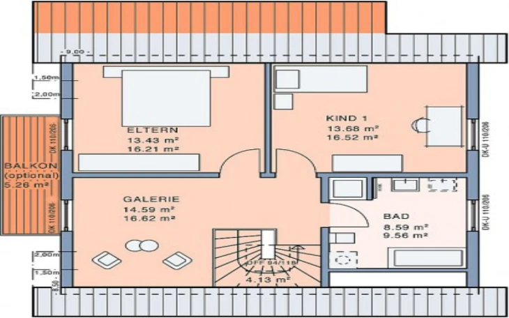 Meisterstück-Haus - Musterhaus Freiraum WiGa Dachgeschoss