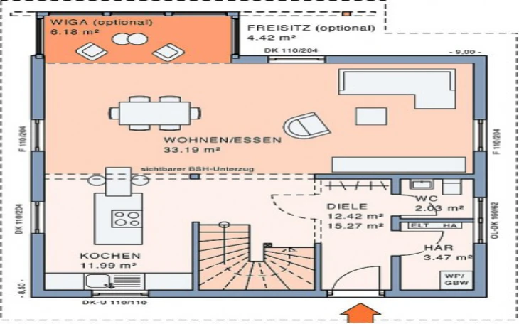 Meisterstück-Haus - Musterhaus Freiraum WiGa Erdgeschoss