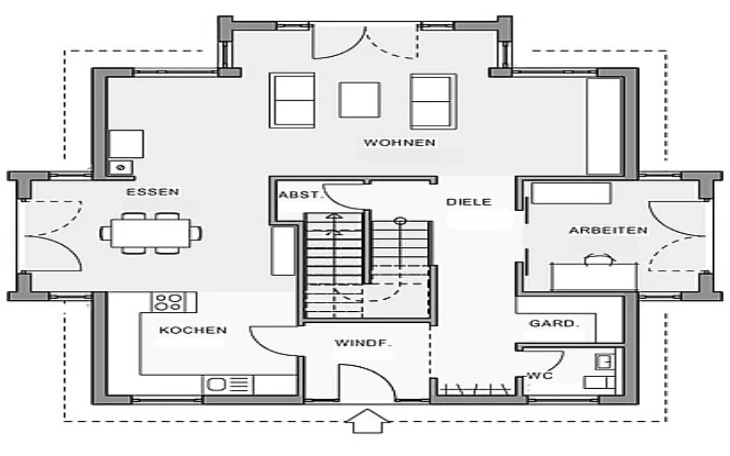 Meisterstück-Haus - Musterhaus Moderne Stadtvilla Erdgeschoss