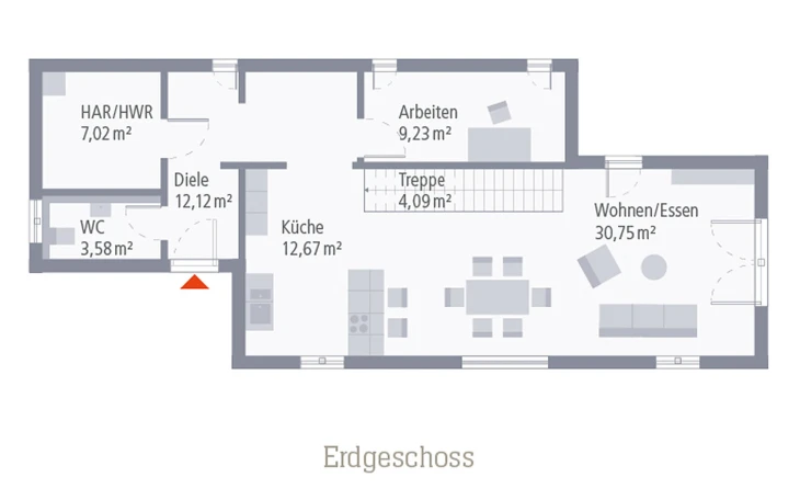 OKAL - Musterhaus Design 01 Erdgeschoss
