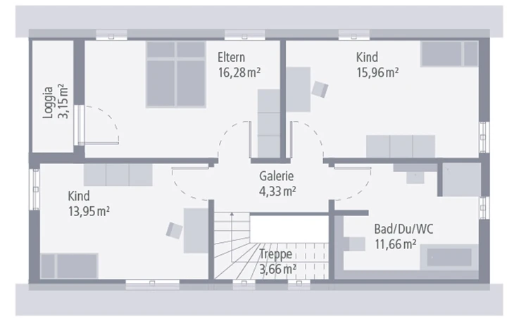 OKAL - Musterhaus Design 02 Dachgeschoss
