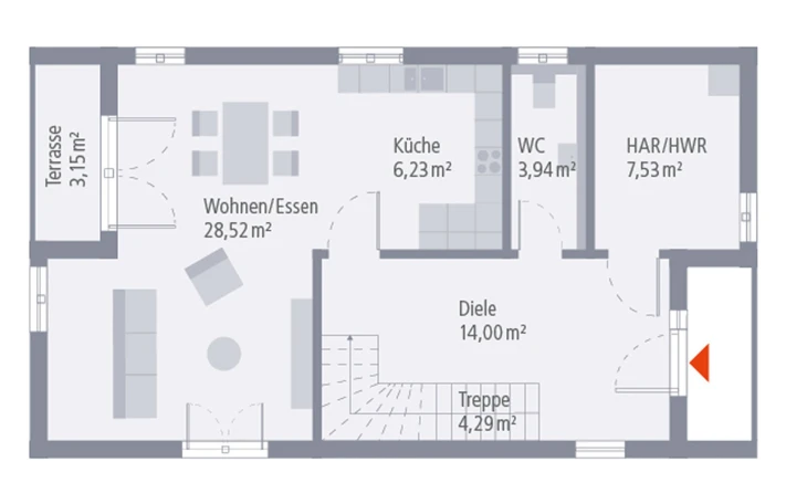 OKAL - Musterhaus Design 02 Erdgeschoss