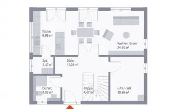 Grundriss Familienhaus Design 09 von OKAL