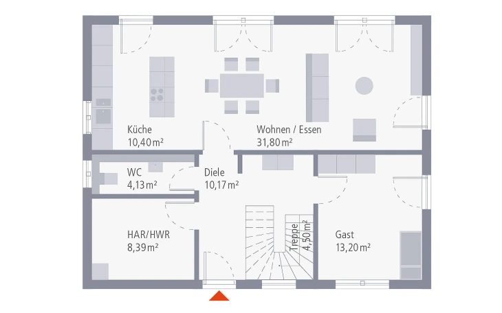 OKAL - Musterhaus Design 12 Erdgeschoss