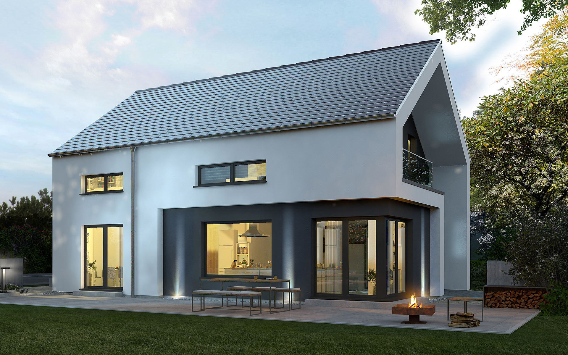 Musterhaus Wohnbeispiele Grundrisse Aller Haustypen Hausbau