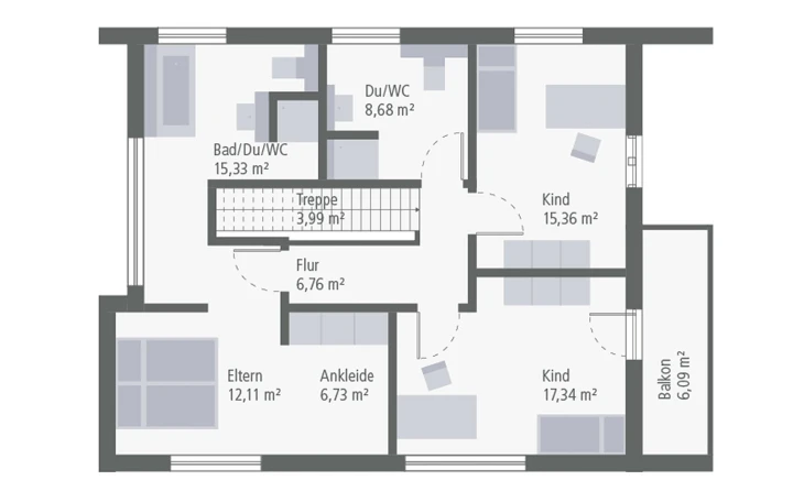 OKAL - Musterhaus Design 13 Dachgeschoss
