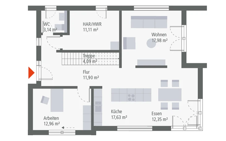 OKAL - Musterhaus Design 13 Erdgeschoss