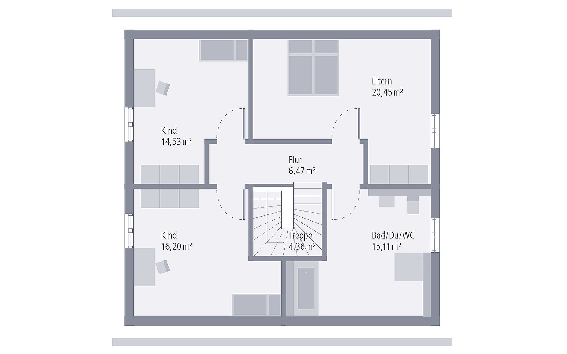 Dachgeschoss Design 15 von OKAL Haus GmbH