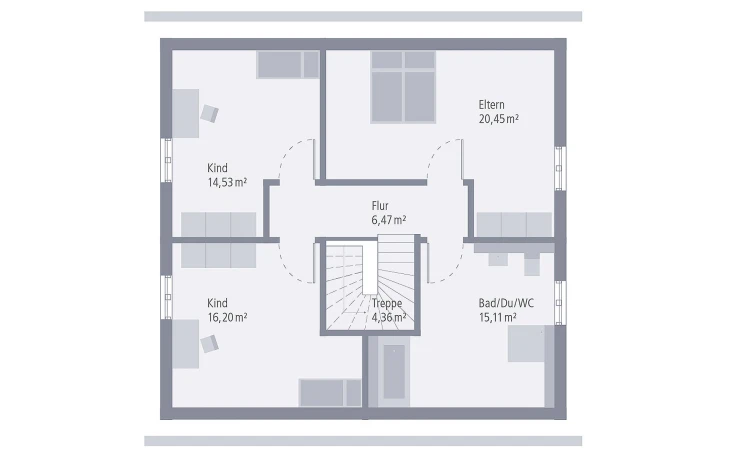 OKAL - Musterhaus Design 15 Dachgeschoss